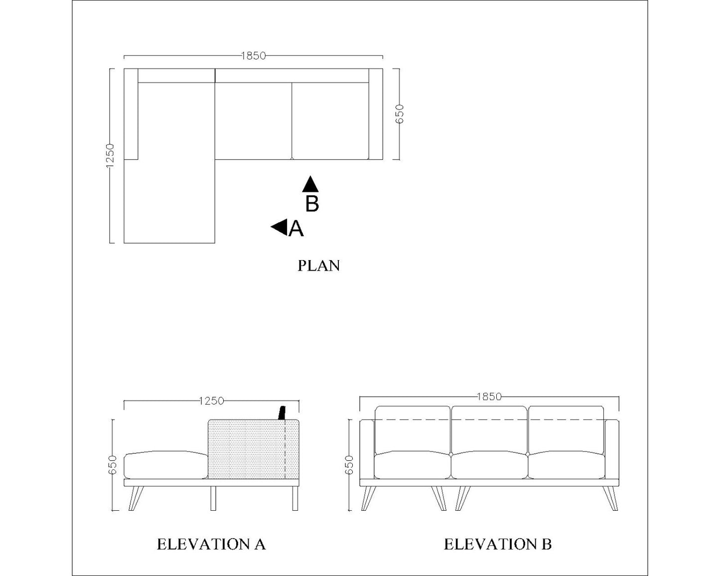 L shape sofa, sectional sofa, Living room sofa,  elegant sofa, Brown sofa, 4 seater sofa,  Sofa- IM-2016