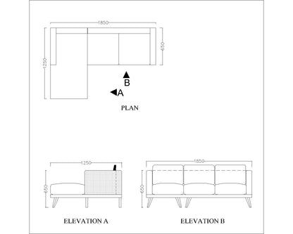 L shape sofa, sectional sofa, Living room sofa,  elegant sofa, Brown sofa, 4 seater sofa,  Sofa- IM-2016