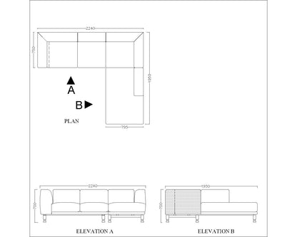 L shape sofa, sectional sofa, Living room sofa,  elegant sofa, grey sofa, 5 seater sofa,  Sofa- IM-2017