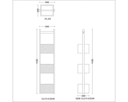 Room accessory unit with floor resting and wall mounted, Accessory rack for Misc shelves in wood finish, utility Shelves  holder,Floor Mounted wood unit, Console container-IM361