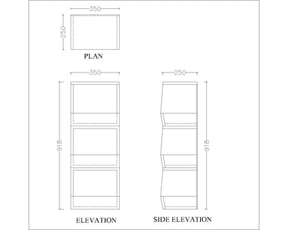 Room Accessory with wooden boxes in wood finish, utility stand for Books,Toys stand, Standing Open Storage unit,Room accessory unit-IM367