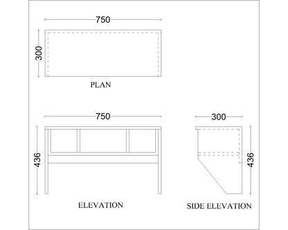 wall shelf with wooden box shelf in wood finish, utility shelf for Books/accessories stand,Hanging Open Storage unit,Room accessory unit-IM373