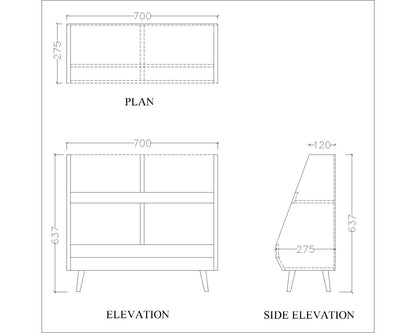 Storage unit for miscellaneous, Book stand, storage rack for book/toys in wood finish,open storage for books- IM375