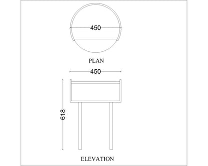 End table with open top and side open shelf in wood finish, utility table for sofa sides ,end table unit-IM385