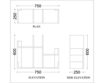 Wall shelves open shelf in wood finish, utility shelf for Books/accessories stand,Hanging Open Storage unit,Wall shelf units-IM386