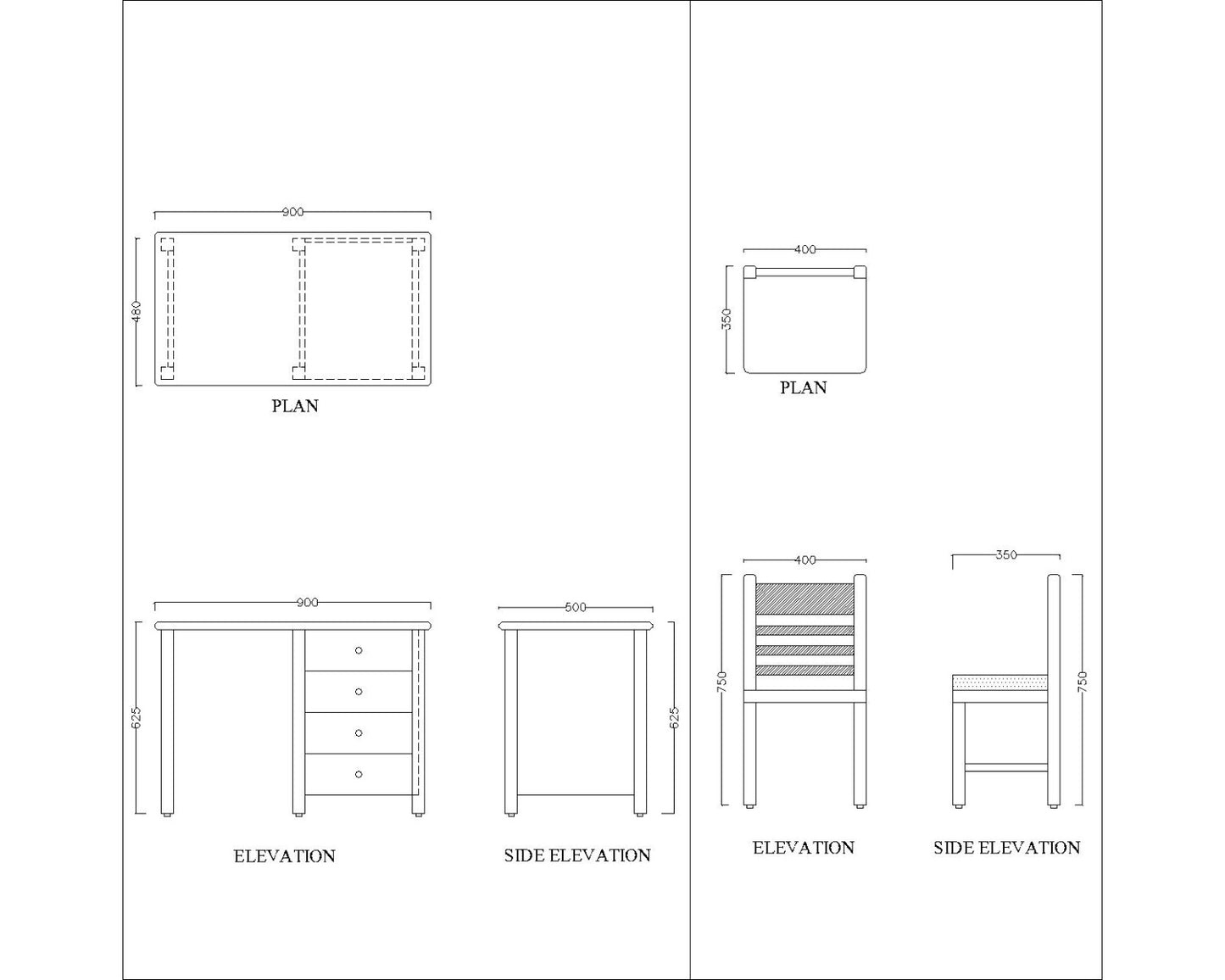 Kids table, Kids chair, study table, kids study table, Rectangle table, table chair set,  table with drawers, Study sets -Table and chair set- IM 4003