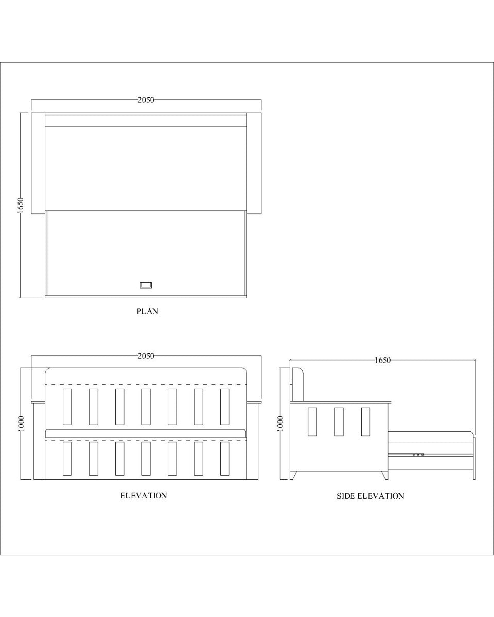 Sofacum Bed, Wood & Blue Sofacum Bed, Sofacum Bed with Drawer, Sofacum Bed with Living & Bedroom Area, Sofacum Bed - IM - 4050