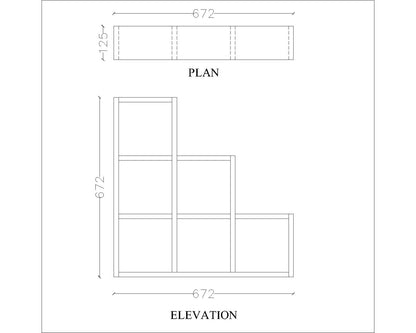 Wall unit  hanging open shelf, open storage wall unit in solid finish, wall unit with space for accessories, utility wall shelf for storage,Wall  mounted storage unit,Wall shelf unit-IM411