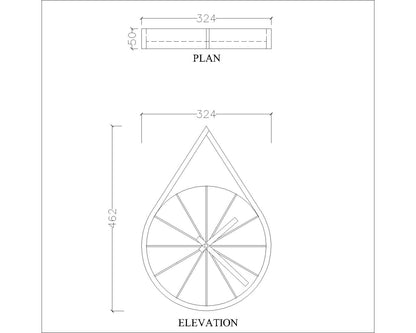 Clock in wood, clock for living/waiting/office  area modern look clock in white& brown ,Clock - IM421