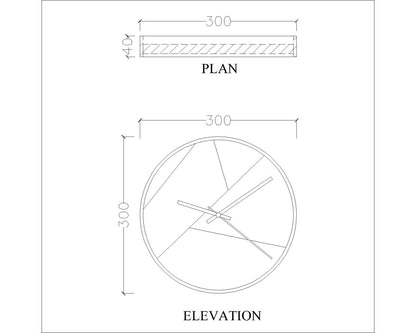 Clock in wood, clock for living/waiting/office  area modern look clock in Multicolour,Clock - IM424