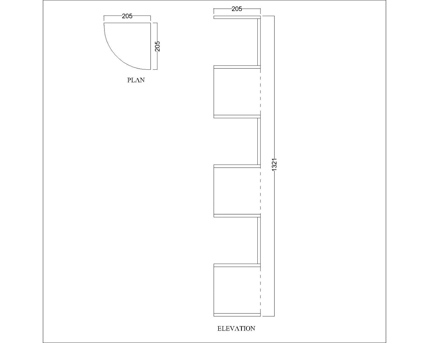 Wall  Shelf, Wall Shelf Open Space,  Wall Shelf for Décor Accessories Unit, Black & White Wall Shelf,Wall Hanging Unit,  Wall Shelf- IM-431