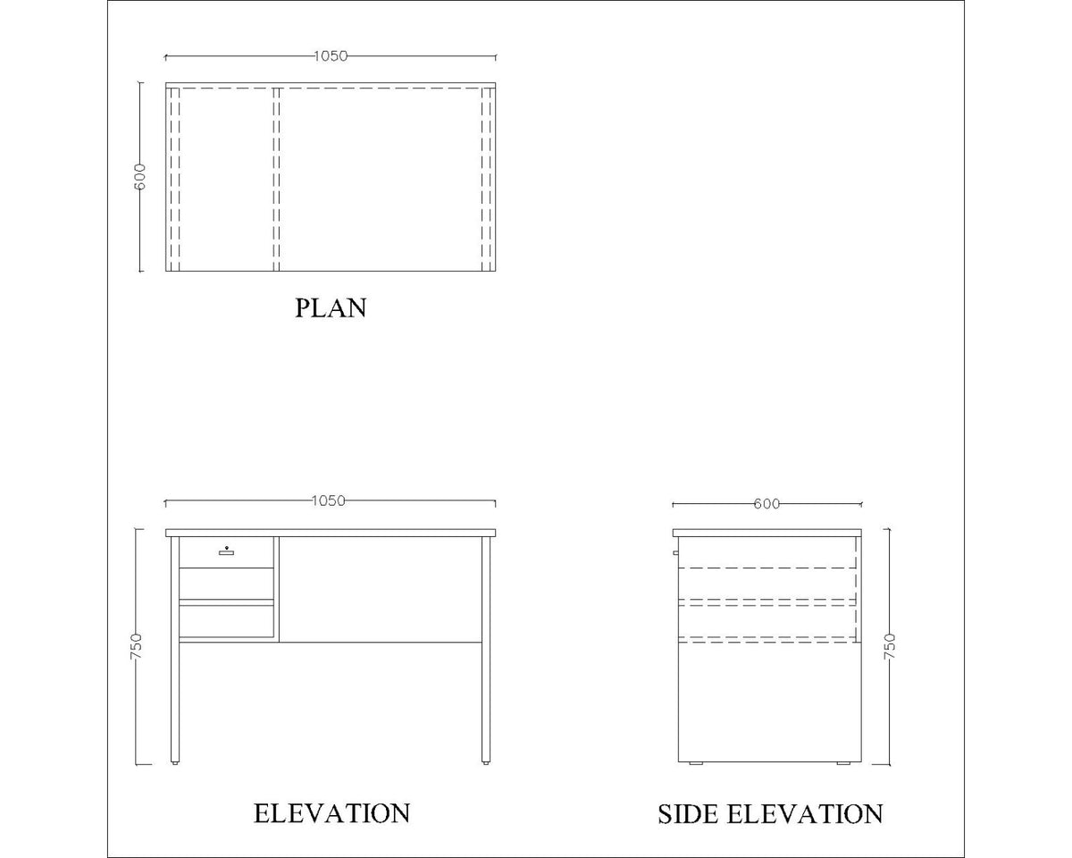 Study Table Size Inches Wooden Study Table , Study table with drawer & open shelf, modern look ...