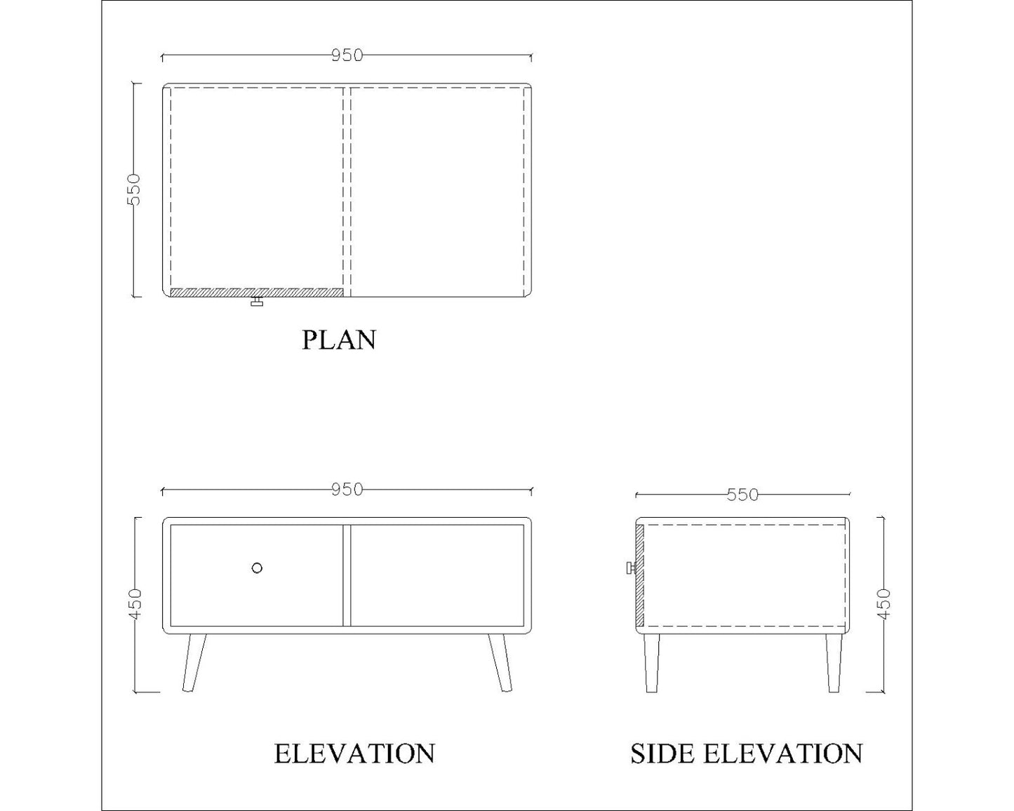 Rectangular Coffee Table ,coffee table for living/waiting area modern look coffee table in brown & white in prelaminate particle board with legs,Coffee Table - IM761