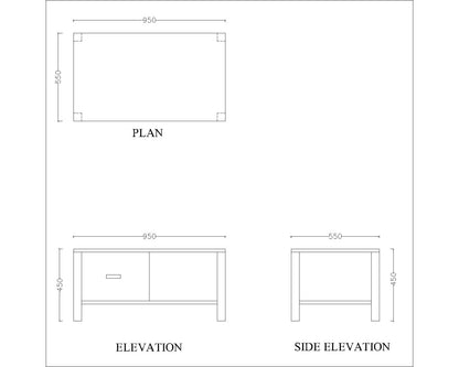 Rectangular Coffee Table ,coffee table for living/waiting area modern look coffee table in White & Light brown in prelaminate particle board ,Coffee Table - IM764