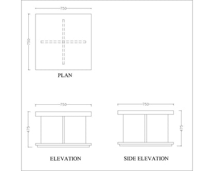 Square Coffee Table ,coffee table for living/waiting area modern look coffee table in Light brown in Laminate ,Coffee Table - IM765