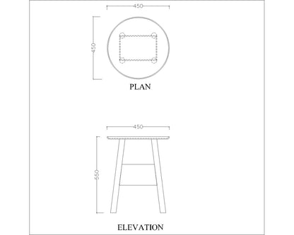 Wooden round end Table , end table with wooden legs & drawer , modern look wooden end table in brown ,Floor standing End Table - IM769