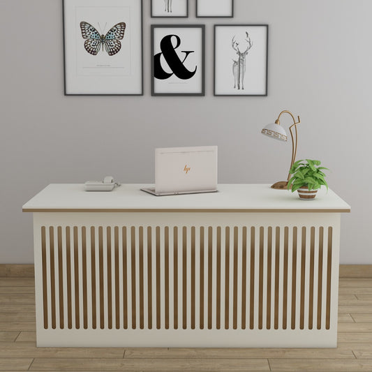 Office Table, White Office Table, Table for Office, MD Table, Office Table With drawer, Office Table with Shutter , Office Table - IM - 12068