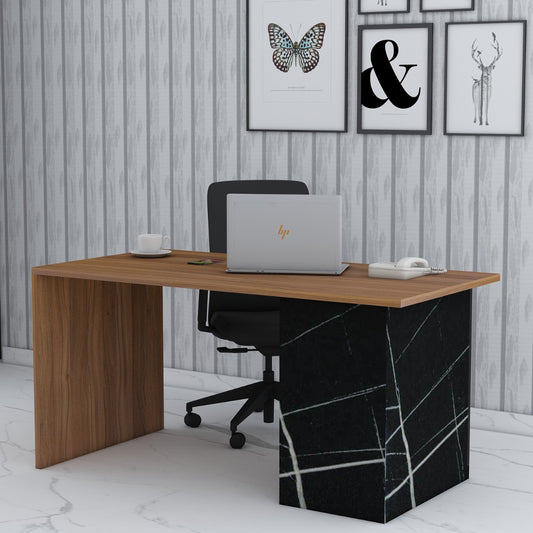 Office Table,  Wood & Black Office Table, Table for Office, MD Table, Office Table With drawer, Office Table with Shutter , Office Table - IM - 12069