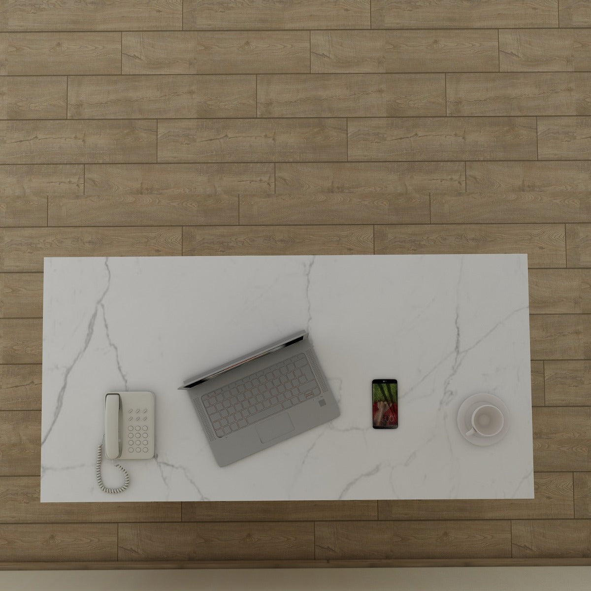 Office Table, White & Wood Office Table, Table for Office, MD Table, Office Table With drawer, Office Table with Shutter , Office Table - IM - 12070