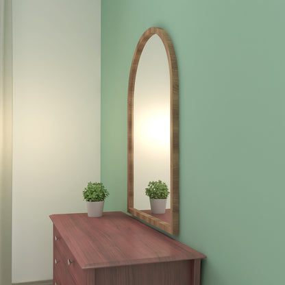 Wall mirror with wooden frame, Mirror for living/waiting/foyer  area modern look mirror in brown ,Mirror - IM427