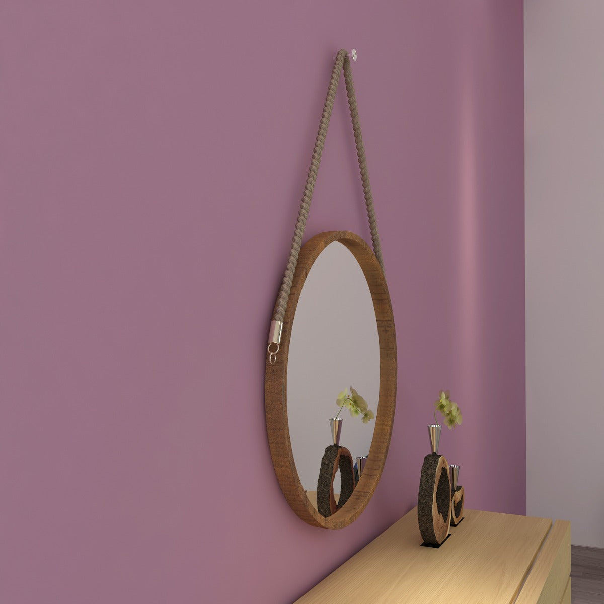 Wall mirror with wooden frame, Mirror for living/waiting/foyer  area modern look mirror in black frame ,Mirror - IM427