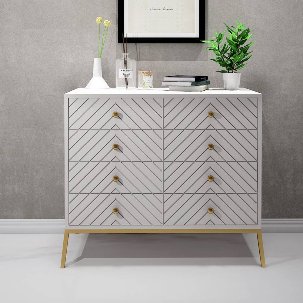 Chest of drawer, storage with drawer,  Console unit,multi storage unit, Storage for dressing, Wooden storage, Grey & Gold unit, Cabinate, Designer Case, Hallway table  -EL- 353