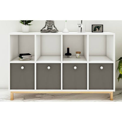 Chest of drawer, storage with drawer,  Console unit,multi storage unit, Storage for dressing, Wooden storage, Grey & White unit, Cabinate, Designer Case, Hallway table  -IM- 252