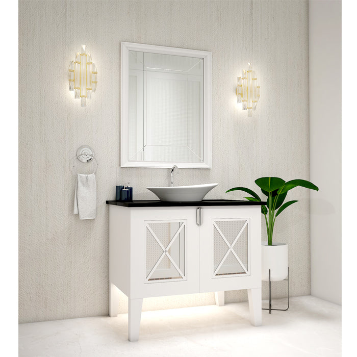 Vanity/Water Resistant Vanity in PVC laminate finish,Bathroom Vanity in water resistant finish,bathroom Floor mounted unit with PVC  finish-IM130