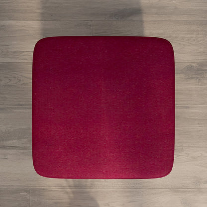 Ottoman in wine suede fabric, ottoman for living/office area, ottoman/pouffe for foyer area, Ottoman-EL597