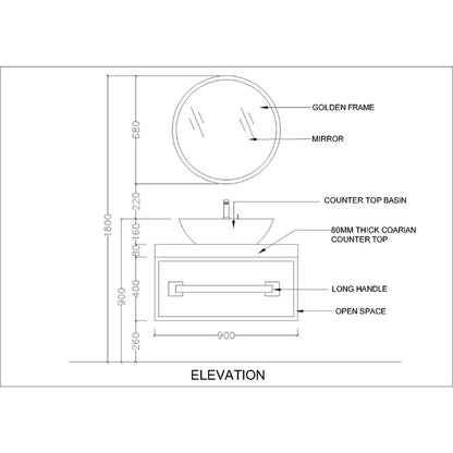 "Vanity, White, Blue & Grey Vanity, Wooden Vanity, Vanity with Drawer, Vanity for Bathroom,   Wall Mounted Vanity, Vanity - IM111 "