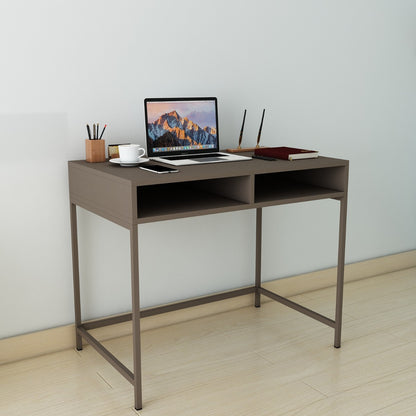 Study Table, Brown Color Study Table, Study Table with Open Shelf, Study Table with Brown MS Leg, Study Table - EL - 12037