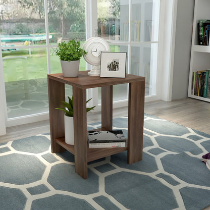 Wooden end Table , end table inprelaminate particle board, modern look wooden end table in brown ,Floor standing End Table - VI869