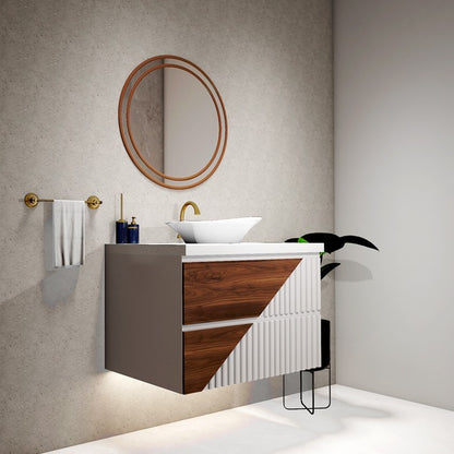 Vanity/Water Resistant Vanity in PU matte waterproof paint + PVC laminate finish,Bathroom Vanity in water resistant finish,bathroom wall hanging unit with PU matte waterproof paint +PVC  finish-EL208