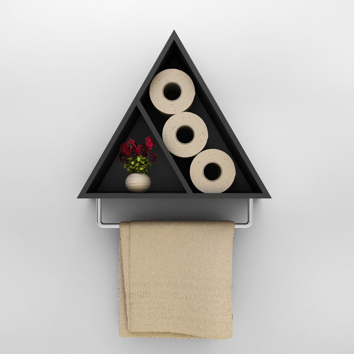 Toilet hanging Accessory  with open wooden boxes in wood finish, utility box for Toilet,Toilet accessory unit for wall hanging,Cloth and hanging Rack wall mounted-EL470