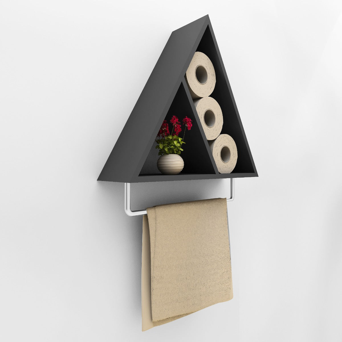 Toilet hanging Accessory  with open wooden boxes in wood finish, utility box for Toilet,Toilet accessory unit for wall hanging,Cloth and hanging Rack wall mounted-EL470