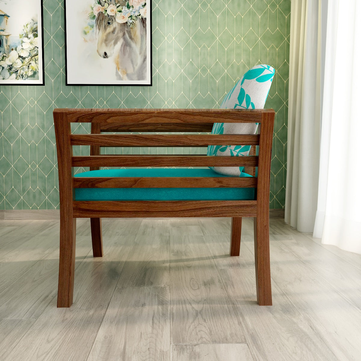 single seater sofa, wooden sofa chair, , wooden sofa, drawing room Sofa-VT-4007