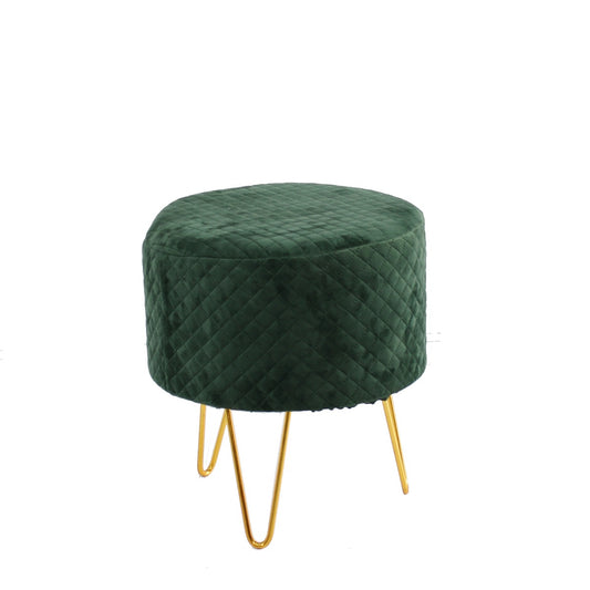 Seating Stool, Red & Metal Seating Stool, Seating Stool for Living & Bedroom Area, Seating Stool-IM- 15001