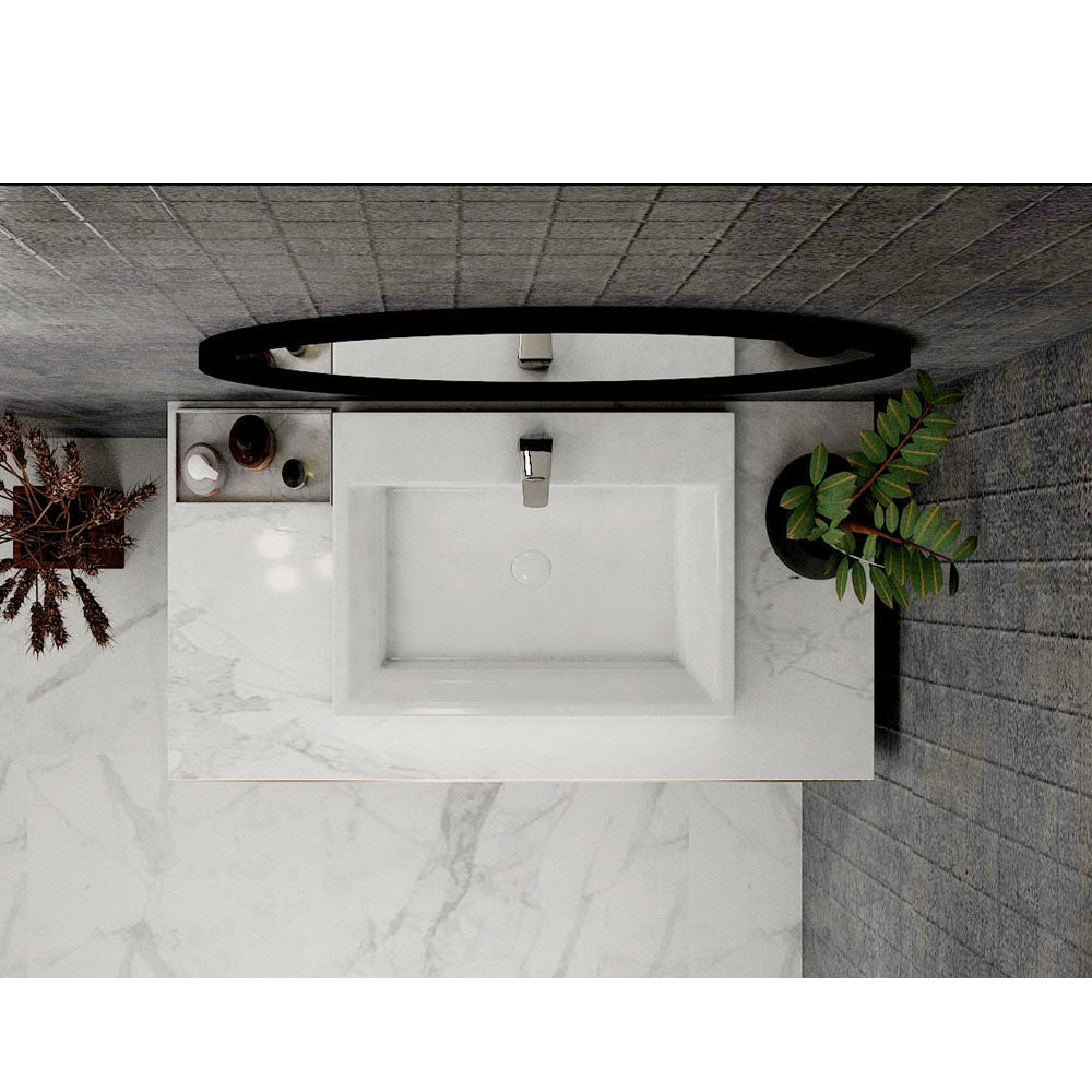 "Vanity, Black & White Vanity, Wooden Vanity, Vanity with Drawer, Vanity for Bathroom,   Wall Mounted Vanity, Vanity - IM140 "