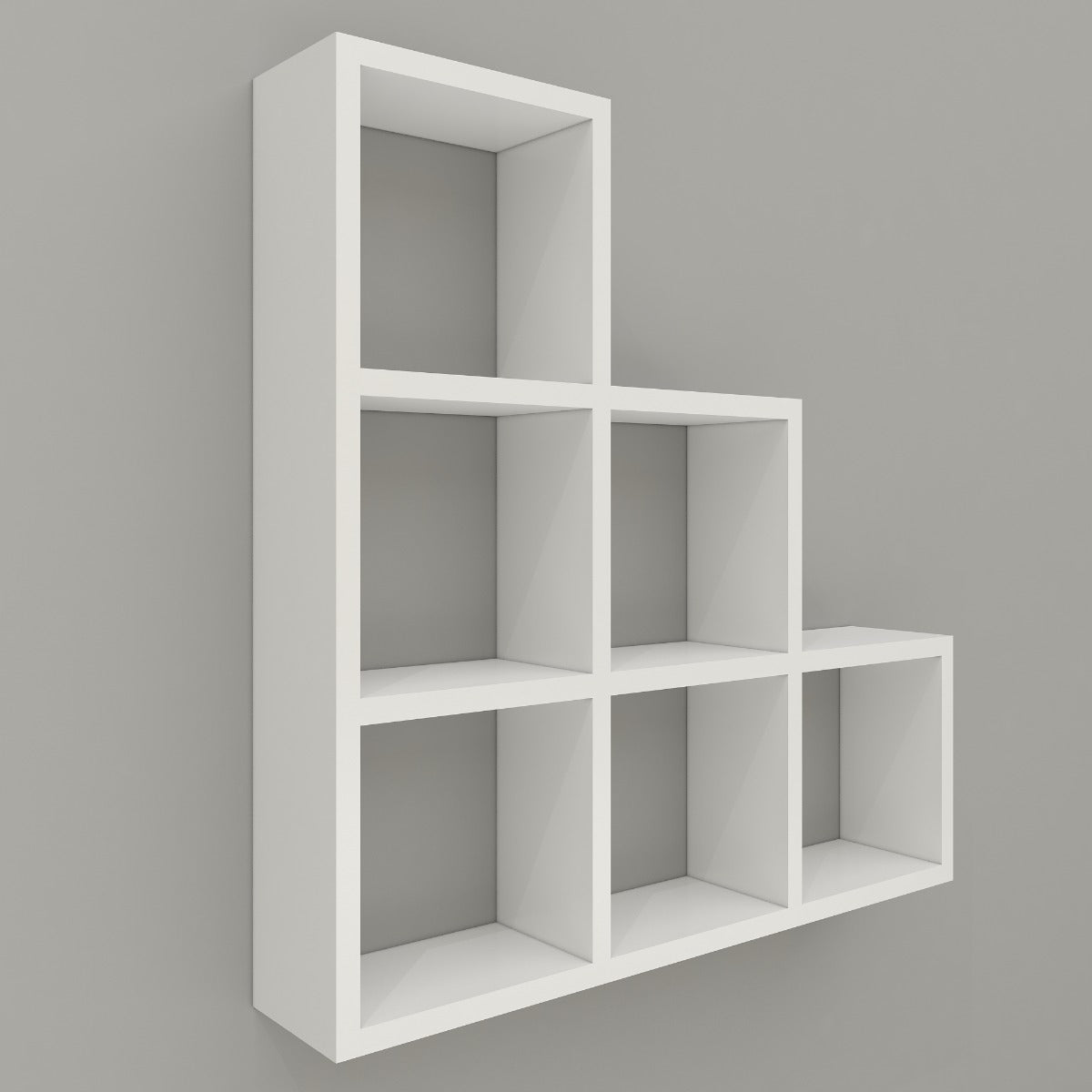 Wall unit  hanging open shelf, open storage wall unit in solid finish, wall unit with space for accessories, utility wall shelf for storage,Wall  mounted storage unit,Wall shelf unit-IM411