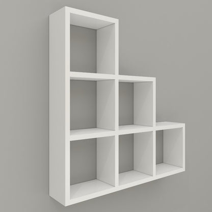 Wall unit  hanging open shelf, open storage wall unit in solid finish, wall unit with space for accessories, utility wall shelf for storage,Wall  mounted storage unit,Wall shelf unit-IM411