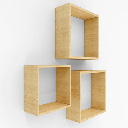 Wall shelves open from front in wood with solid colour finish, utility shelf for Books/accessories stand,Wall Hanging Open Storage unit,Wall shelf units-VI540