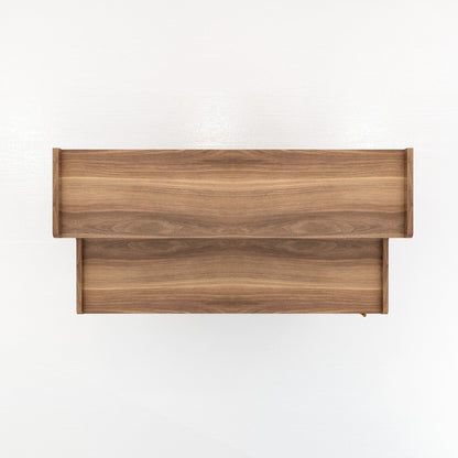 Mid-Century Modern Bookshelf with Navy Blue Door and Walnut Wood,  VT-3003