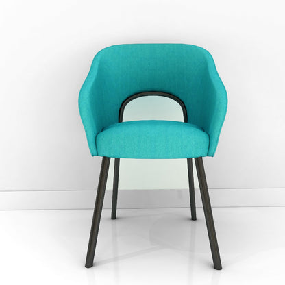 Chair, Blue & Black Color Chair,Chair for Living Area & Bedroom, Chair- IM - 551