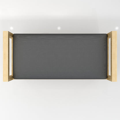 Natural Wood Daybed with Grey Cushion and Slatted Base,  VT-3002