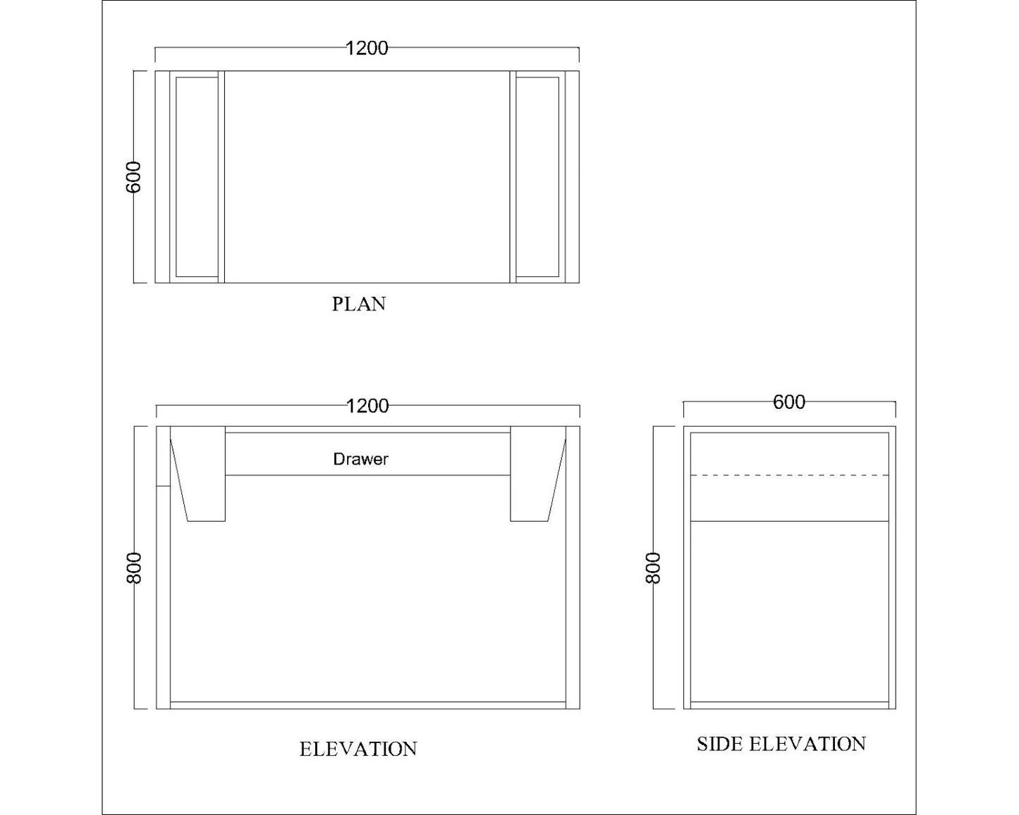 Study Table,  Wood Study Table, Study Table with Drawer, Study Table with Open Space, Study Table with Grey MS Leg, Study Table - VT - 12013