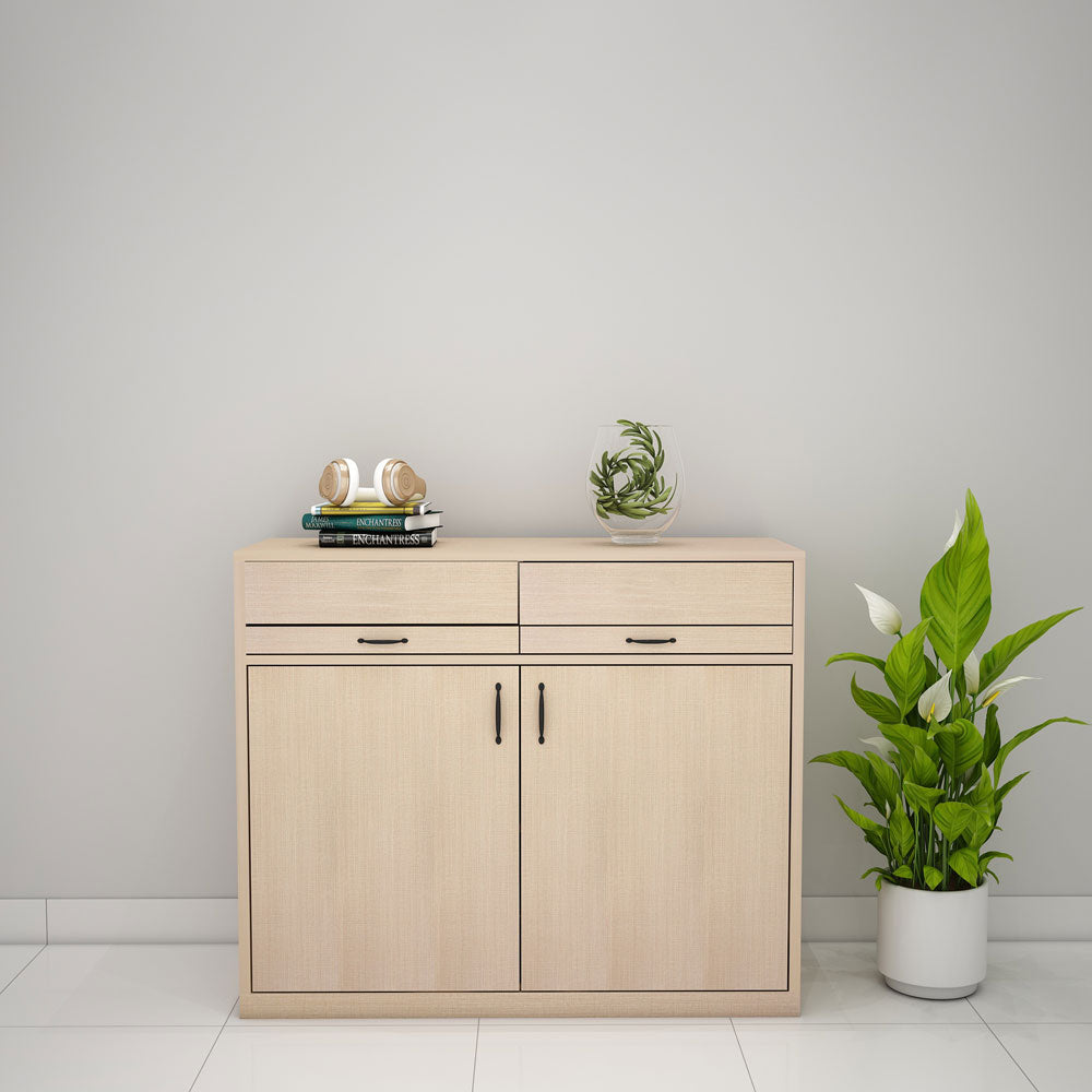 Cabinet, Wood Cabinet, Brown Color Cabinet, Cabinet cum Study Table, Cabinet with Drawer, Cabinet with Shutter, Cabinet With Open Shelf, Cabinet- VT- 10042
