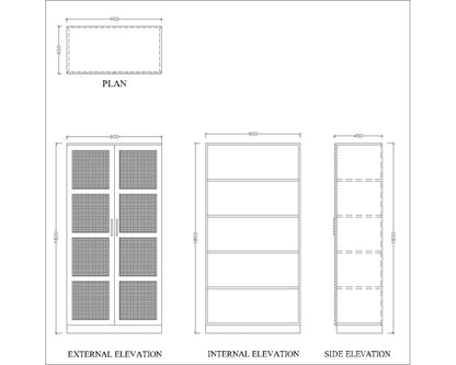 cabinate, cabinate storage, cabinatry storage, book shelf, book storage, storage, white storage,  wood storage, high storage cabinatery, jali shutter, multi perpose storage. VI -10003