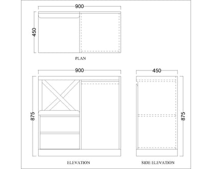 Light Wood Entryway Bench with Grey Cushion and X-Back Design, VT-10005