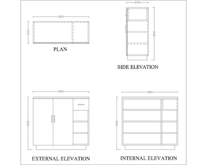 Dark Brown Modern Shoe Cabinet with Sliding Doors and Drawer, VT-3005