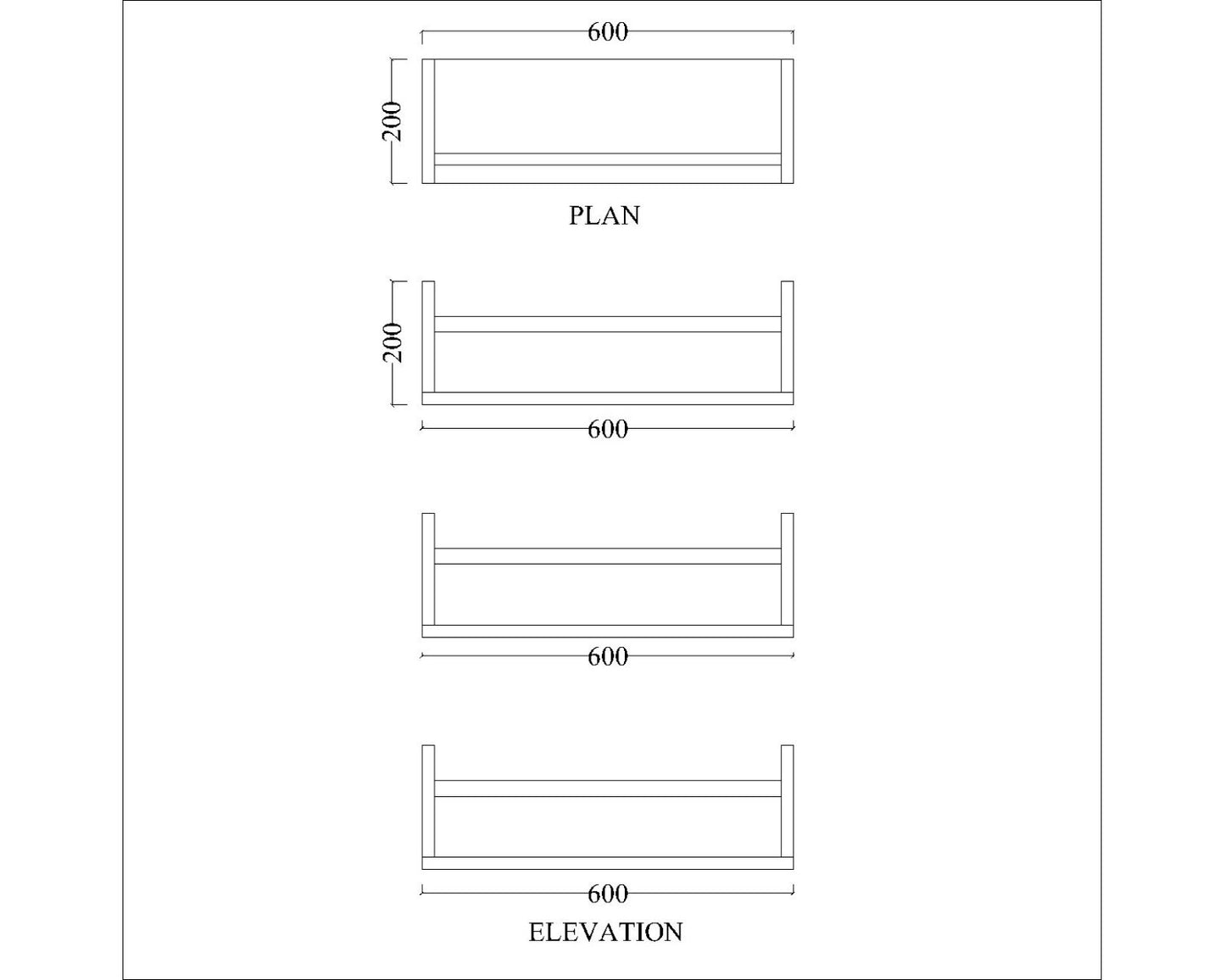 Kitchen Hanging Accessory, Open Wooden Boxes In Wood Finish, Utility Box For Kitchen, Kitchen Accessory Unit, Wall Hanging Unit - VI - 523